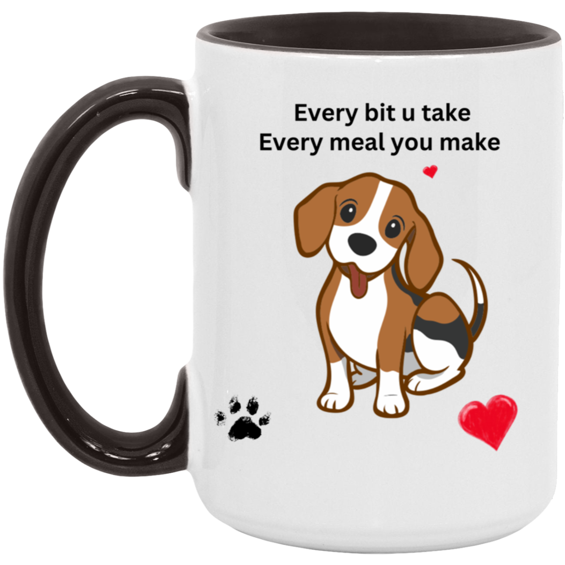 Love Hungry Dog 15oz Accent Mug