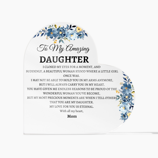 To my Amazing Daughter I closed my eyes for a moment