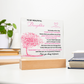 To Daughter from Dad/From Mom to Daughter/Love Daughter Plaque
